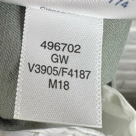 LAND’S END Mid-Rise Flat Front Chino Shorts Olive Green Plus Size 16 - Picture 4 of 5